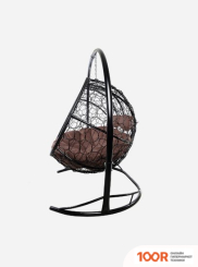 M-Group ЛЕЖЕБОКА 11180405 (С ЧЕРНЫМ РОТАНГОМ/КОРИЧНЕВАЯ ПОДУШКА) (341204)