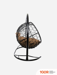 M-Group ЛЕЖЕБОКА 11180401 (С ЧЕРНЫМ РОТАНГОМ/БЕЖЕВАЯ ПОДУШКА) (341200)