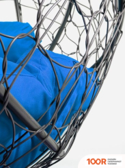 M-Group ЛЕЖЕБОКА 11180310 (С СЕРЫМ РОТАНГОМ/СИНЯЯ ПОДУШКА) (341199)