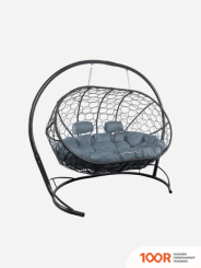 M-Group ЛЕЖЕБОКА 11180309 (С СЕРЫМ РОТАНГОМ/СЕРАЯ ПОДУШКА) (341198)