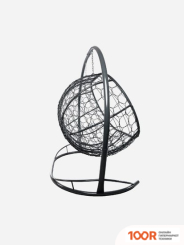 M-Group ЛЕЖЕБОКА 11180304 (С СЕРЫМ РОТАНГОМ/ЗЕЛЕНАЯ ПОДУШКА) (341193)