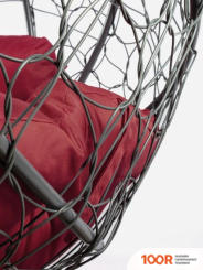 M-Group ЛЕЖЕБОКА 11180302 (С СЕРЫМ РОТАНГОМ/БОРДОВАЯ ПОДУШКА) (341191)