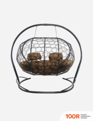 M-Group ЛЕЖЕБОКА 11180301 (С СЕРЫМ РОТАНГОМ/БЕЖЕВАЯ ПОДУШКА) (341190)