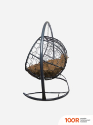 M-Group ЛЕЖЕБОКА 11180301 (С СЕРЫМ РОТАНГОМ/БЕЖЕВАЯ ПОДУШКА) (341190)