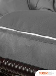 M-Group ЛЕЖЕБОКА 11180209 (С КОРИЧНЕВЫМ РОТАНГОМ/СЕРАЯ ПОДУШКА) (341188)