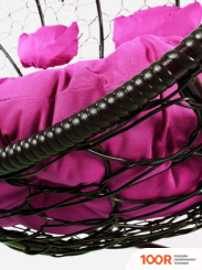 M-Group ЛЕЖЕБОКА 11180208 (С КОРИЧНЕВЫМ РОТАНГОМ/РОЗОВАЯ ПОДУШКА) (341187)