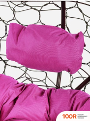 M-Group ЛЕЖЕБОКА 11180208 (С КОРИЧНЕВЫМ РОТАНГОМ/РОЗОВАЯ ПОДУШКА) (341187)