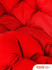 M-Group ЛЕЖЕБОКА 11180206 (С КОРИЧНЕВЫМ РОТАНГОМ/КРАСНАЯ ПОДУШКА) (341185)