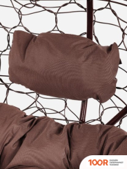 M-Group ЛЕЖЕБОКА 11180205 (С КОРИЧНЕВЫМ РОТАНГОМ/КОРИЧНЕВАЯ ПОДУШКА) (341184)