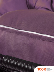 M-Group ЛЕЖЕБОКА 11180202 (С КОРИЧНЕВЫМ РОТАНГОМ/БОРДОВАЯ ПОДУШКА) (341181)