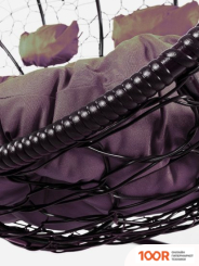 M-Group ЛЕЖЕБОКА 11180202 (С КОРИЧНЕВЫМ РОТАНГОМ/БОРДОВАЯ ПОДУШКА) (341181)