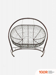 M-Group ЛЕЖЕБОКА 11180201 (С КОРИЧНЕВЫМ РОТАНГОМ/БЕЖЕВАЯ ПОДУШКА) (341180)