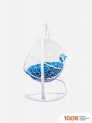 M-Group ЛЕЖЕБОКА 11180110 (С БЕЛЫМ РОТАНГОМ/СИНЯЯ ПОДУШКА) (341179)