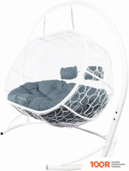 M-Group ЛЕЖЕБОКА 11180109 (С БЕЛЫМ РОТАНГОМ/СЕРАЯ ПОДУШКА) (341178)