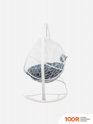 M-Group ЛЕЖЕБОКА 11180109 (С БЕЛЫМ РОТАНГОМ/СЕРАЯ ПОДУШКА) (341178)