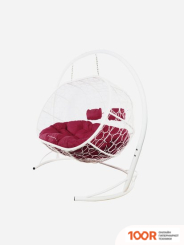 M-Group ЛЕЖЕБОКА 11180102 (С БЕЛЫМ РОТАНГОМ/БОРДОВАЯ ПОДУШКА) (341171)