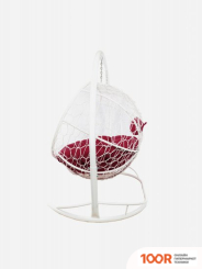 M-Group ЛЕЖЕБОКА 11180102 (С БЕЛЫМ РОТАНГОМ/БОРДОВАЯ ПОДУШКА) (341171)