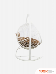 M-Group ЛЕЖЕБОКА 11180101 (С БЕЛЫМ РОТАНГОМ/БЕЖЕВАЯ ПОДУШКА) (341170)