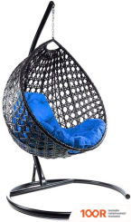 M-Group КАПЛЯ ЛЮКС 11030410 (ЧЕРНЫЙ РОТАНГ/СИНЯЯ ПОДУШКА) (341080)