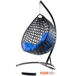 M-Group КАПЛЯ ЛЮКС 11030410 (ЧЕРНЫЙ РОТАНГ/СИНЯЯ ПОДУШКА) (341080)