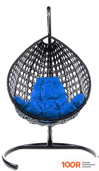 M-Group КАПЛЯ ЛЮКС 11030410 (ЧЕРНЫЙ РОТАНГ/СИНЯЯ ПОДУШКА) (341080)