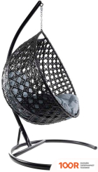 M-Group КАПЛЯ ЛЮКС 11030409 (ЧЕРНЫЙ РОТАНГ/СЕРАЯ ПОДУШКА) (341079)