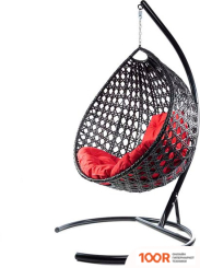 M-Group КАПЛЯ ЛЮКС 11030406 (ЧЕРНЫЙ РОТАНГ/КРАСНАЯ ПОДУШКА) (341076)