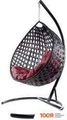 M-Group КАПЛЯ ЛЮКС 11030402 (ЧЕРНЫЙ РОТАНГ/БОРДОВАЯ ПОДУШКА) (341072)