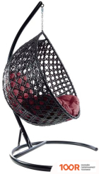 M-Group КАПЛЯ ЛЮКС 11030402 (ЧЕРНЫЙ РОТАНГ/БОРДОВАЯ ПОДУШКА) (341072)