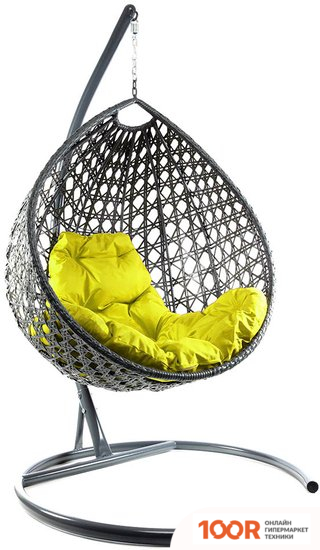 M-Group КАПЛЯ ЛЮКС 11030311 (СЕРЫЙ РОТАНГ/ЖЕЛТАЯ ПОДУШКА) (341070)