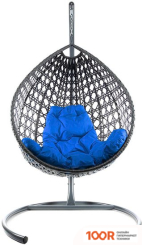 M-Group КАПЛЯ ЛЮКС 11030310 (СЕРЫЙ РОТАНГ/СИНЯЯ ПОДУШКА) (341069)