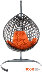 M-Group КАПЛЯ ЛЮКС 11030307 (СЕРЫЙ РОТАНГ/ОРАНЖЕВАЯ ПОДУШКА) (341066)