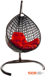 M-Group КАПЛЯ ЛЮКС 11030306 (СЕРЫЙ РОТАНГ/КРАСНАЯ ПОДУШКА) (341065)