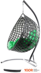 M-Group КАПЛЯ ЛЮКС 11030304 (СЕРЫЙ РОТАНГ/ЗЕЛЕНАЯ ПОДУШКА) (341063)