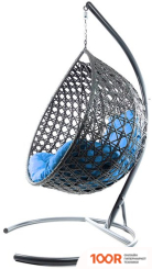 M-Group КАПЛЯ ЛЮКС 11030303 (СЕРЫЙ РОТАНГ/ГОЛУБАЯ ПОДУШКА) (341062)