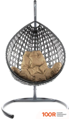 M-Group КАПЛЯ ЛЮКС 11030301 (СЕРЫЙ РОТАНГ/БЕЖЕВАЯ ПОДУШКА) (341060)