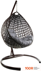 M-Group КАПЛЯ ЛЮКС 11030209 (КОРИЧНЕВЫЙ РОТАНГ/СЕРАЯ ПОДУШКА) (341057)