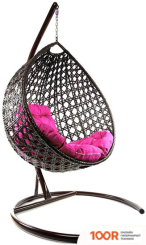 M-Group КАПЛЯ ЛЮКС 11030208 (КОРИЧНЕВЫЙ РОТАНГ/РОЗОВАЯ ПОДУШКА) (341056)