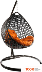 M-Group КАПЛЯ ЛЮКС 11030207 (КОРИЧНЕВЫЙ РОТАНГ/ОРАНЖЕВАЯ ПОДУШКА) (341055)