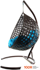 M-Group КАПЛЯ ЛЮКС 11030203 (КОРИЧНЕВЫЙ РОТАНГ/ГОЛУБАЯ ПОДУШКА) (341051)