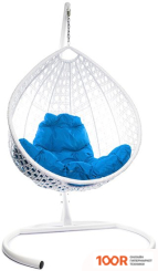 M-Group КАПЛЯ ЛЮКС 11030110 (БЕЛЫЙ РОТАНГ/СИНЯЯ ПОДУШКА) (341047)