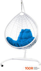 M-Group КАПЛЯ ЛЮКС 11030110 (БЕЛЫЙ РОТАНГ/СИНЯЯ ПОДУШКА) (341047)