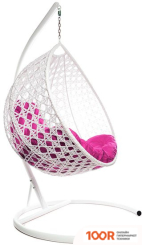 M-Group КАПЛЯ ЛЮКС 11030108 (БЕЛЫЙ РОТАНГ/РОЗОВАЯ ПОДУШКА) (341045)