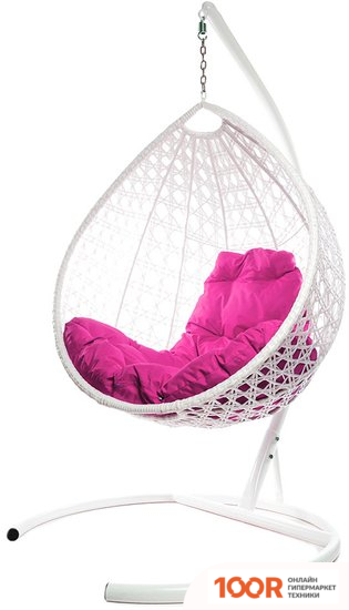 M-Group КАПЛЯ ЛЮКС 11030108 (БЕЛЫЙ РОТАНГ/РОЗОВАЯ ПОДУШКА) (341045)