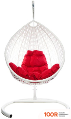 M-Group КАПЛЯ ЛЮКС 11030106 (БЕЛЫЙ РОТАНГ/КРАСНАЯ ПОДУШКА) (341043)