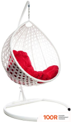 M-Group КАПЛЯ ЛЮКС 11030106 (БЕЛЫЙ РОТАНГ/КРАСНАЯ ПОДУШКА) (341043)