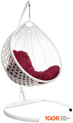 M-Group КАПЛЯ ЛЮКС 11030102 (БЕЛЫЙ РОТАНГ/БОРДОВАЯ ПОДУШКА) (341039)