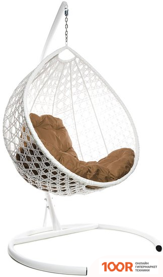 M-Group КАПЛЯ ЛЮКС 11030101 (БЕЛЫЙ РОТАНГ/БЕЖЕВАЯ ПОДУШКА) (341038)