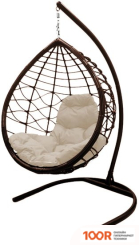 M-Group КАПЛЯ ЛОРИ 11530201 (КОРИЧНЕВЫЙ РОТАНГ/БЕЖЕВАЯ ПОДУШКА) (341008)