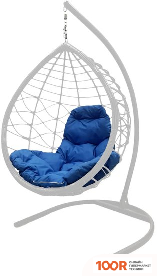 M-Group КАПЛЯ ЛОРИ 11530110 (БЕЛЫЙ РОТАНГ/СИНЯЯ ПОДУШКА) (341006)